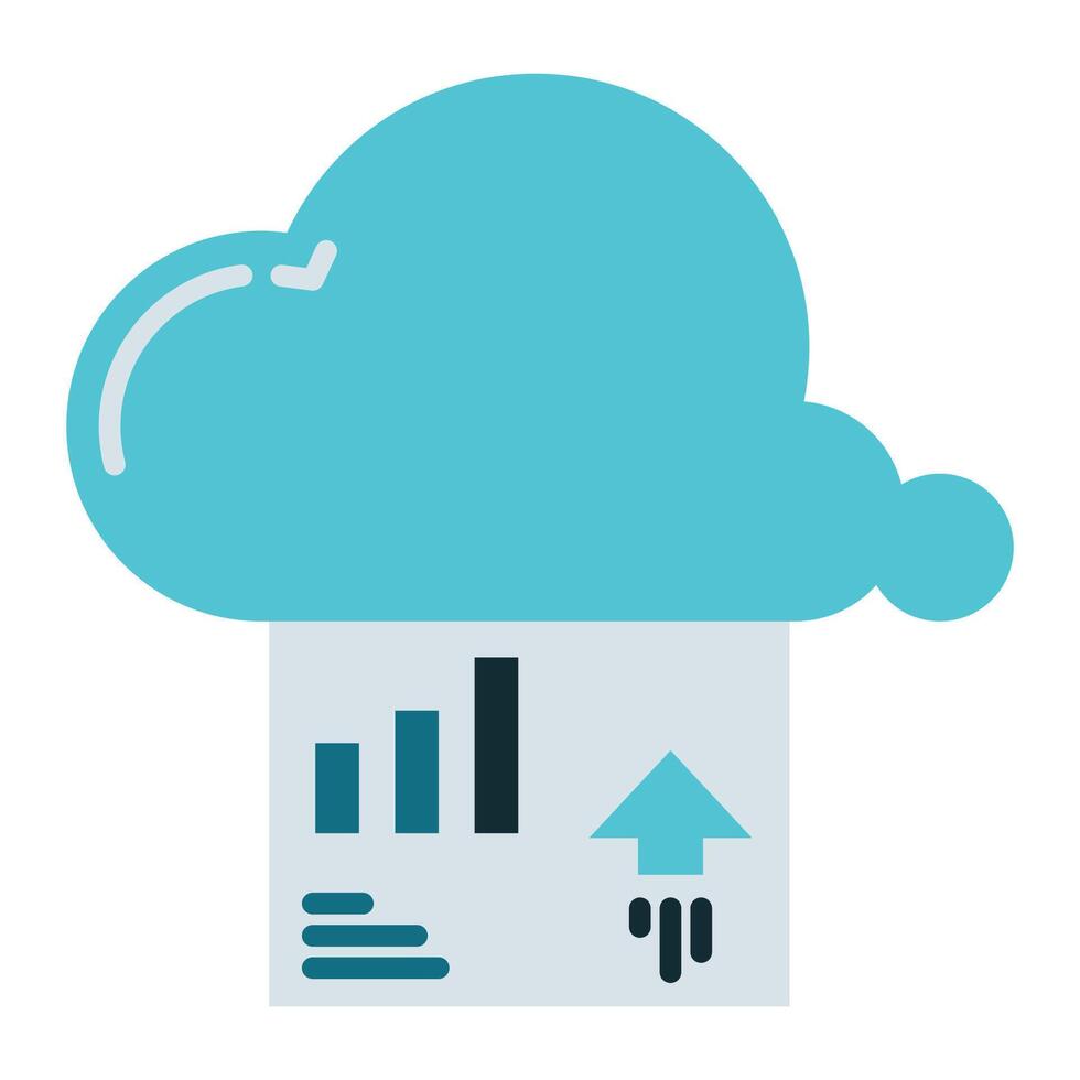report data upload, bookkeeping and business icon vector