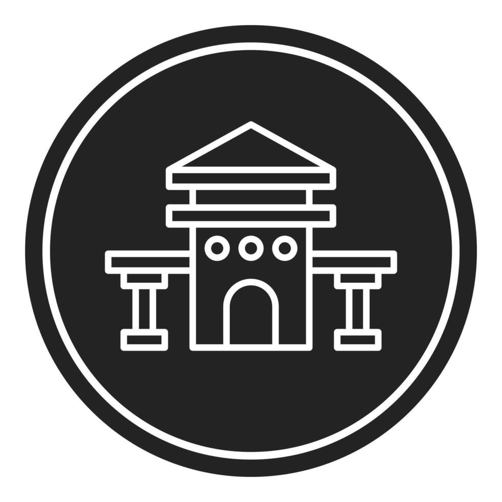 courthouse icon, judge and court tools icon vector
