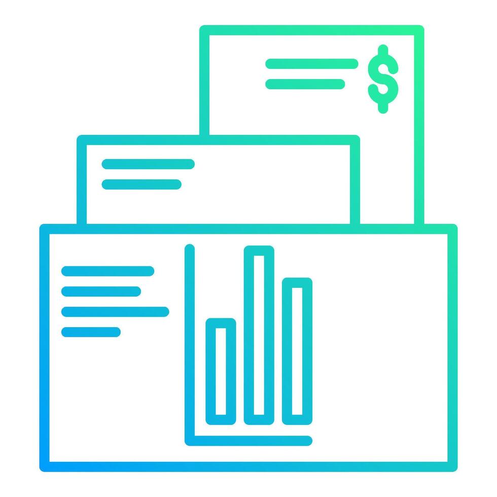 financial documents and data, bookkeeping and business icon vector