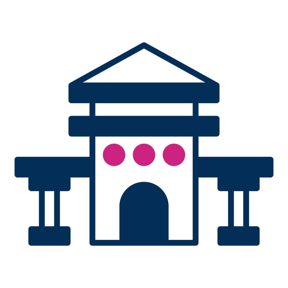 courthouse icon, judge and court tools icon vector