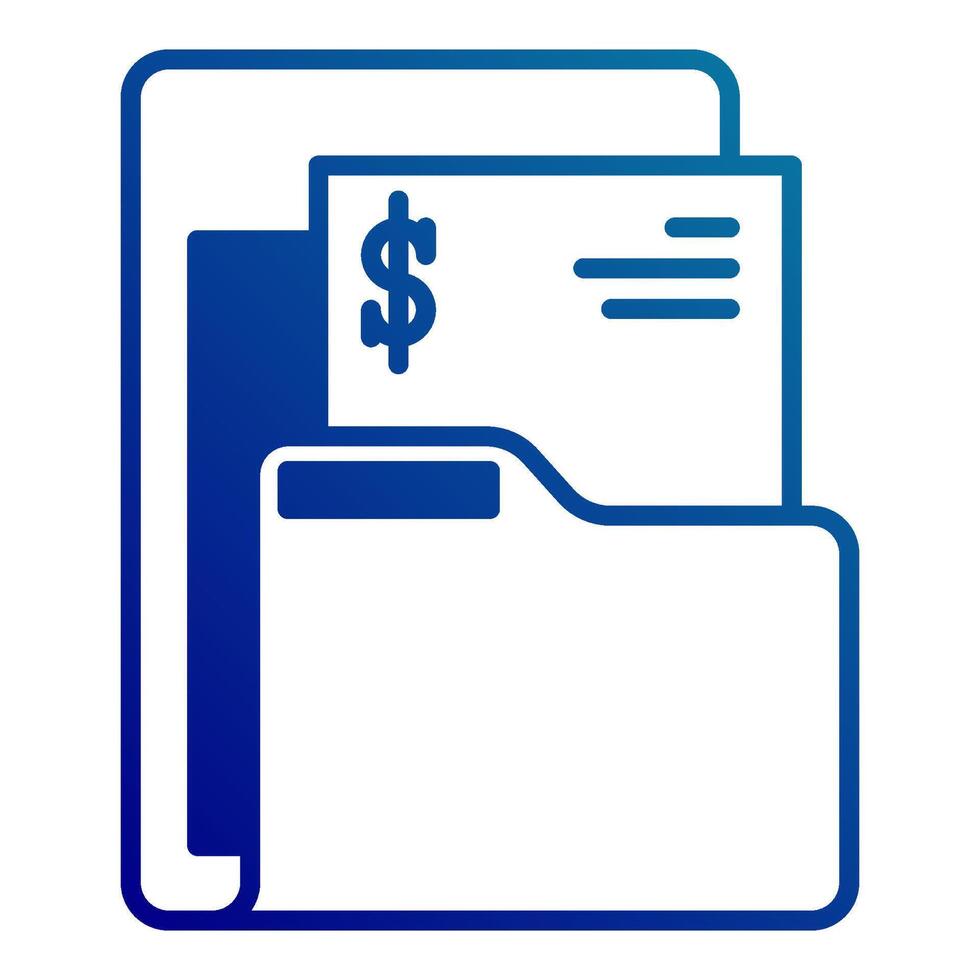 folder and document, bookkeeping and business icon vector