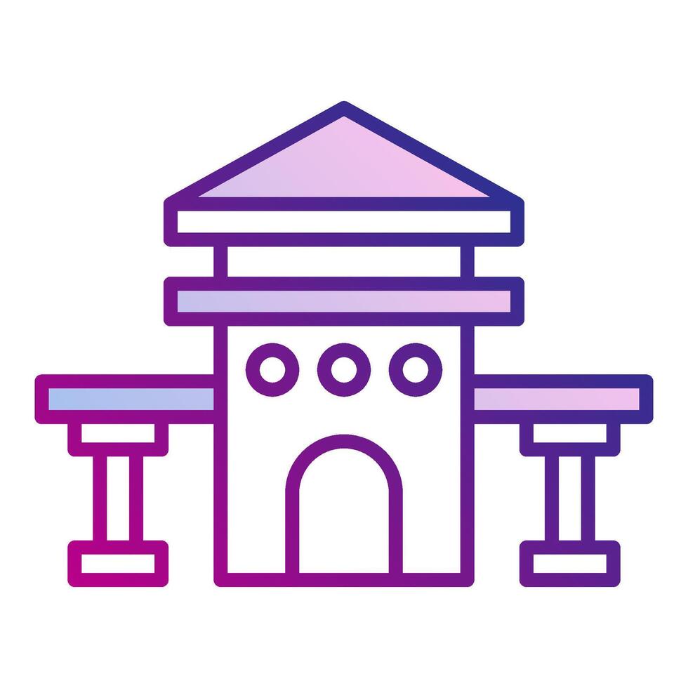 courthouse icon, judge and court tools icon vector