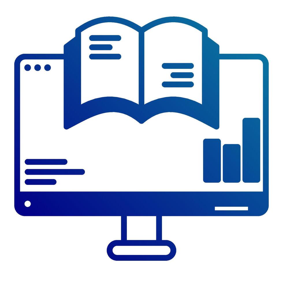 financial book and computer, bookkeeping and business icon vector