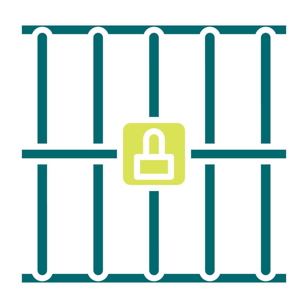 prison bars icon, judge and court tools icon vector