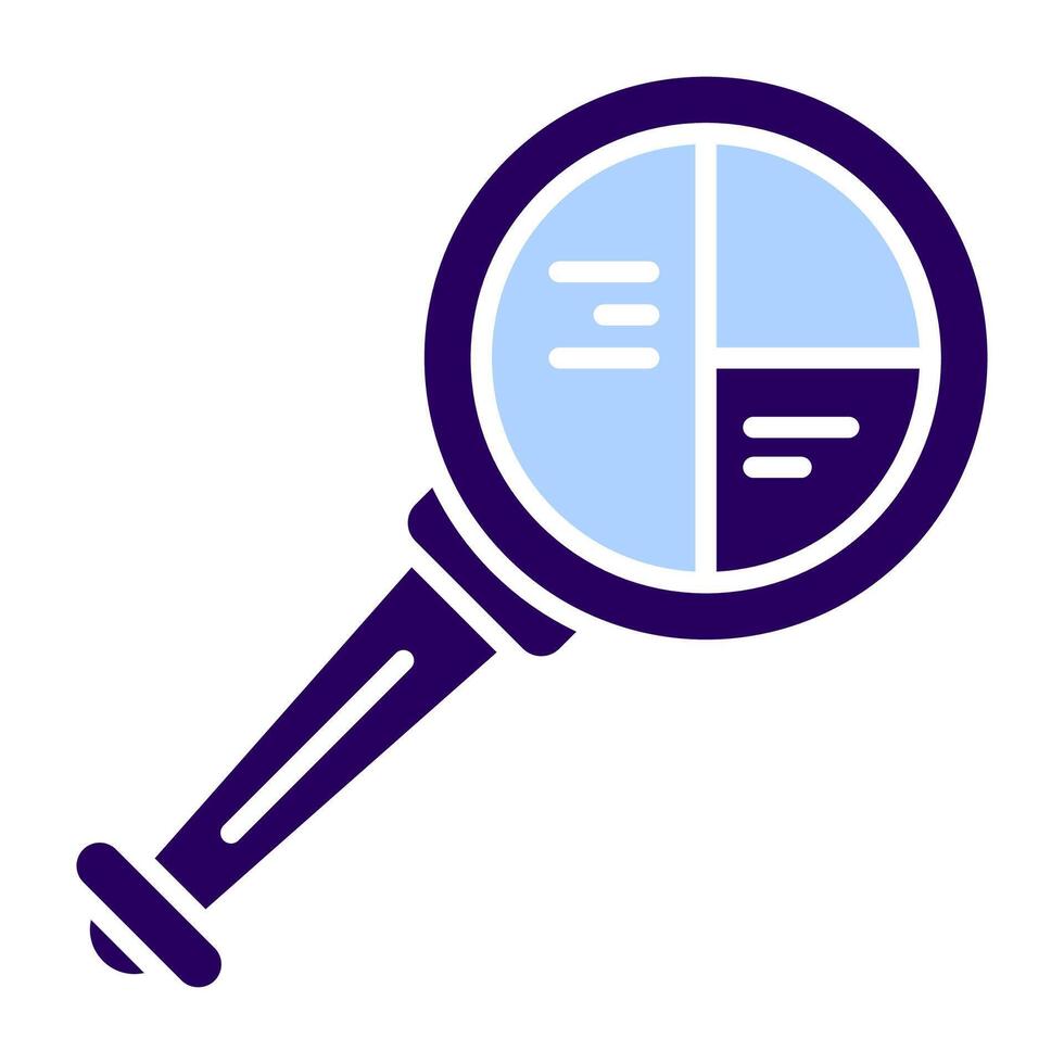 magnifying glass, bookkeeping and business icon vector