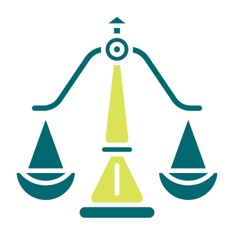 justice scale symbol icon, judge and court tools icon vector
