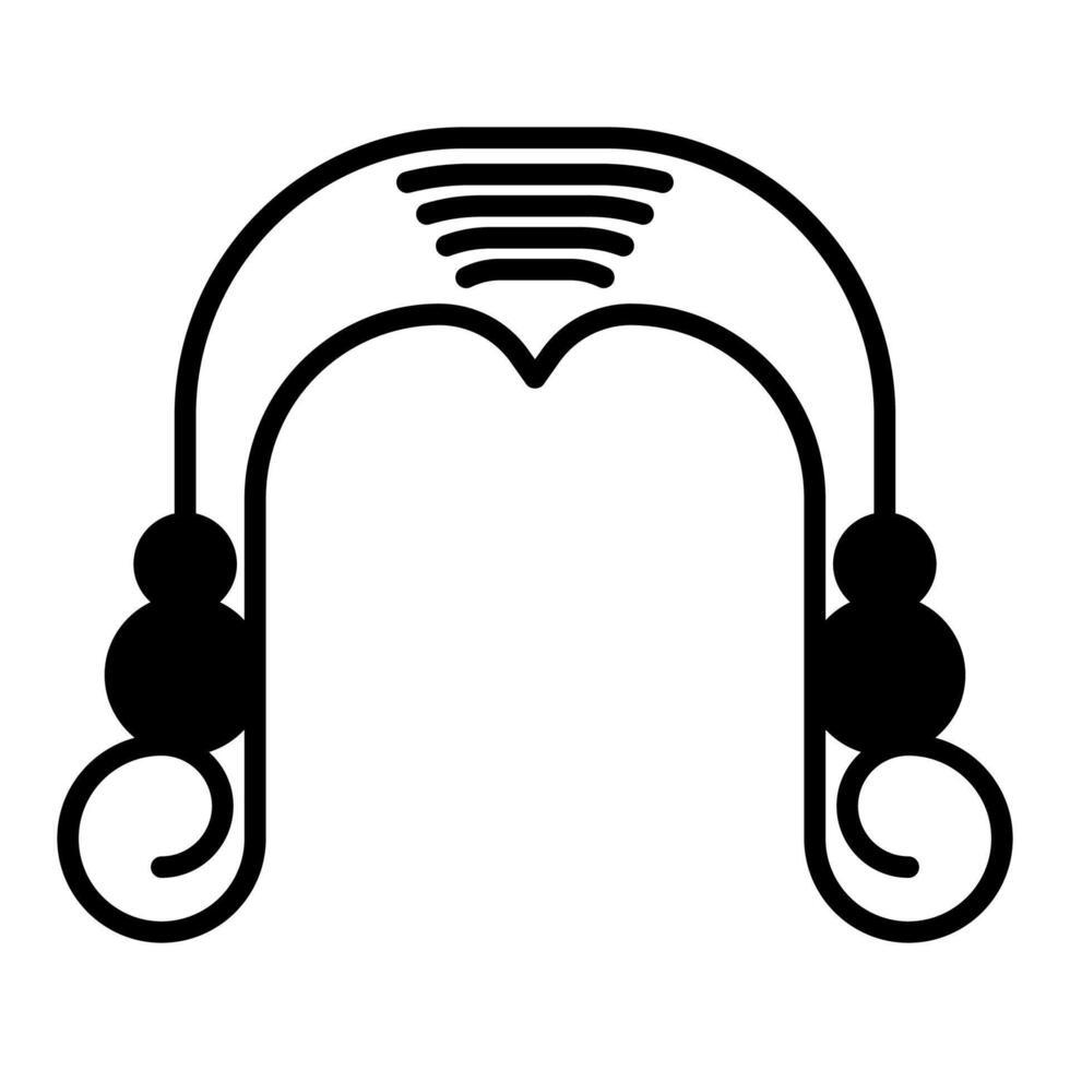 wig icon, judge and court tools icon vector