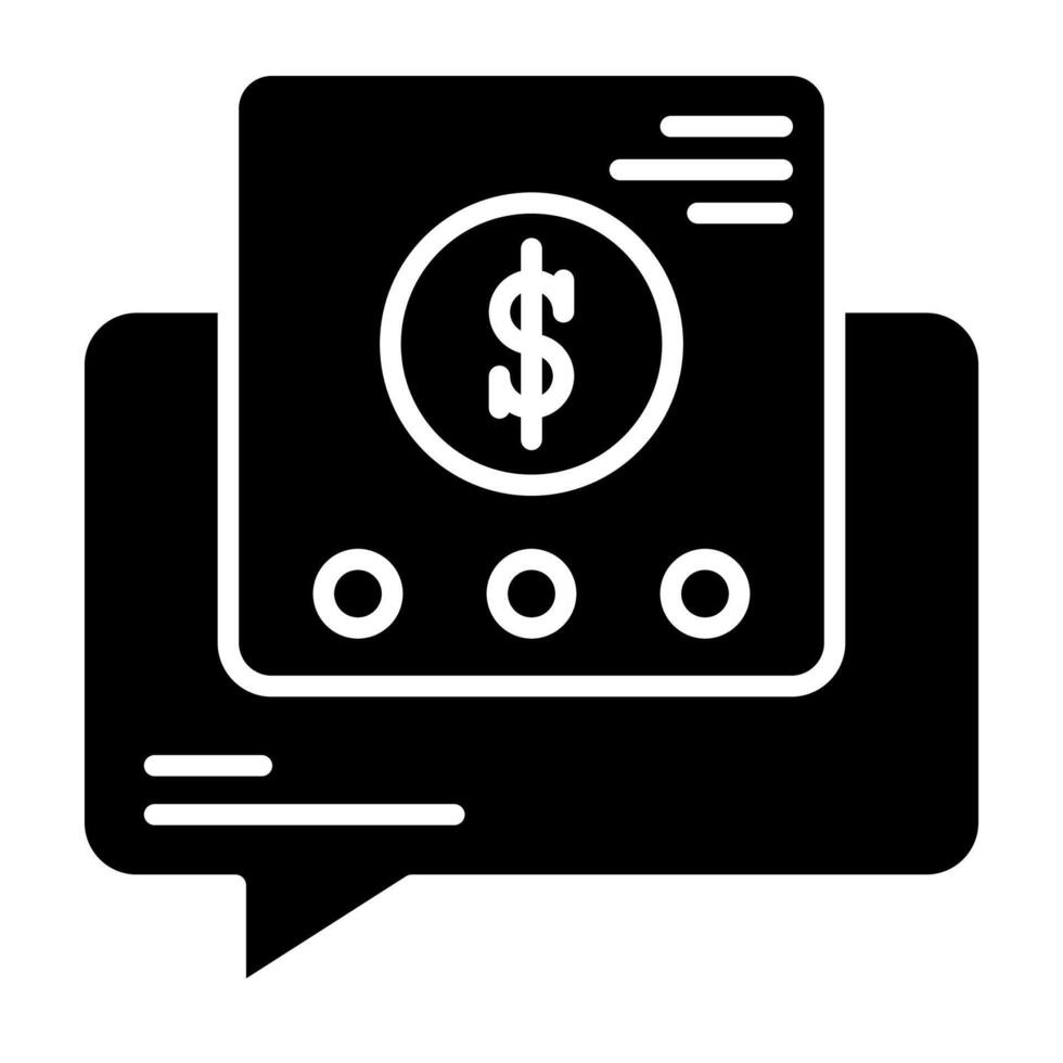 chat icon and financial report, bookkeeping and business icon vector
