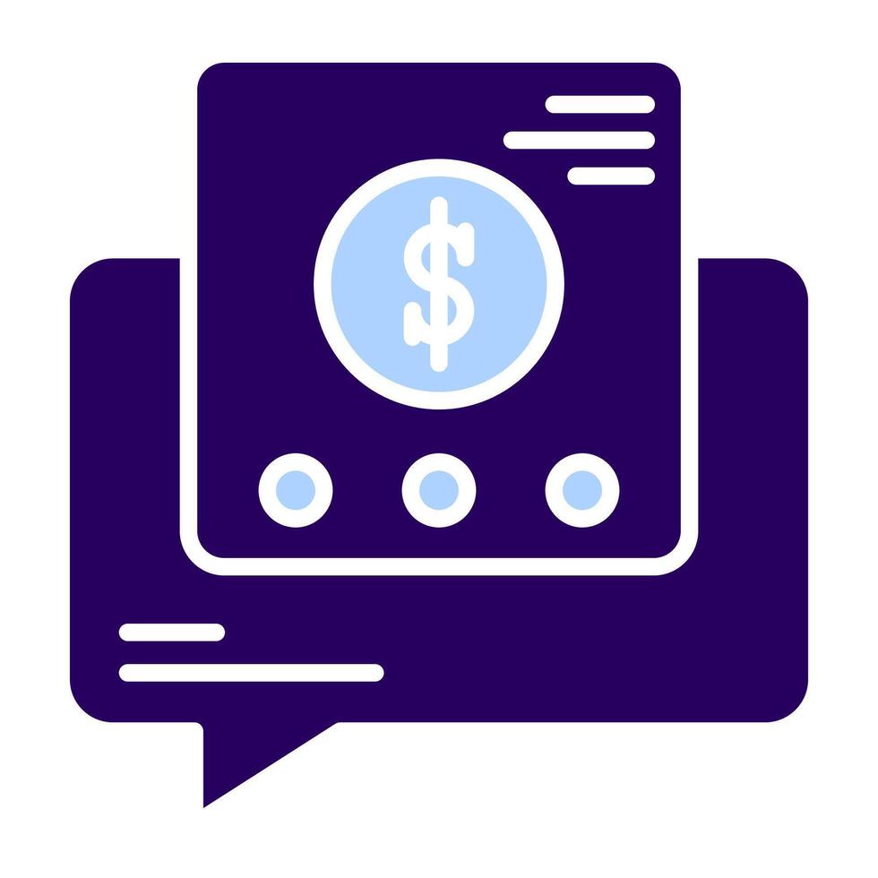 chat icon and financial report, bookkeeping and business icon vector