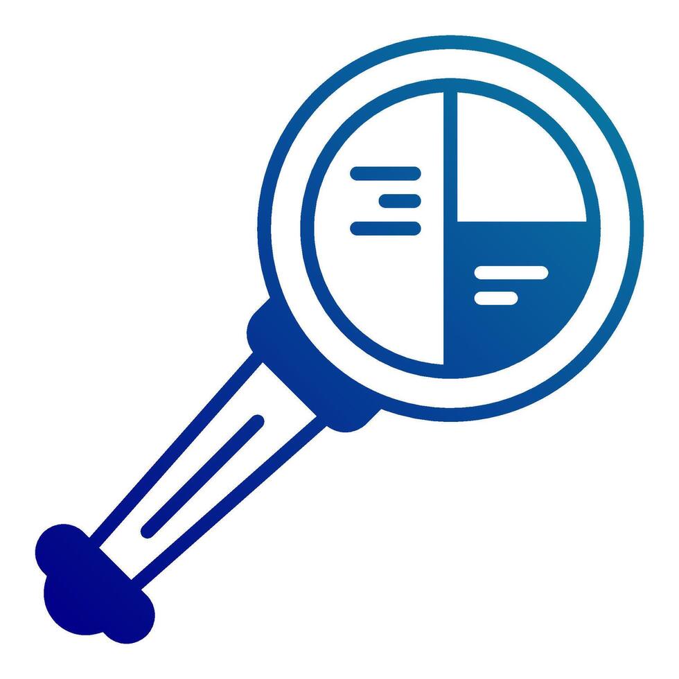 magnifying glass, bookkeeping and business icon vector