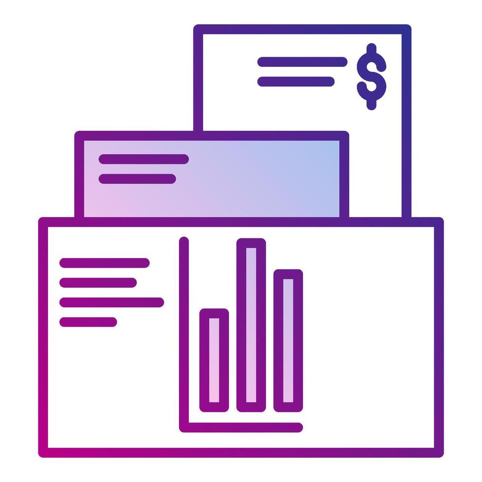 financial documents and data, bookkeeping and business icon vector