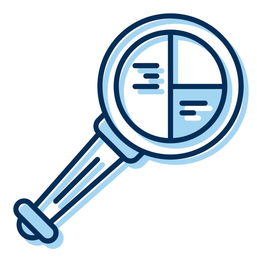 magnifying glass, bookkeeping and business icon vector
