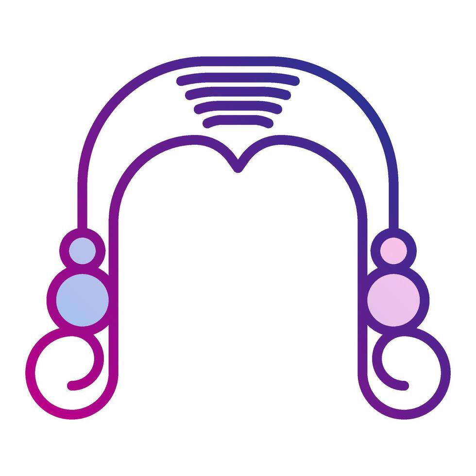 wig icon, judge and court tools icon vector