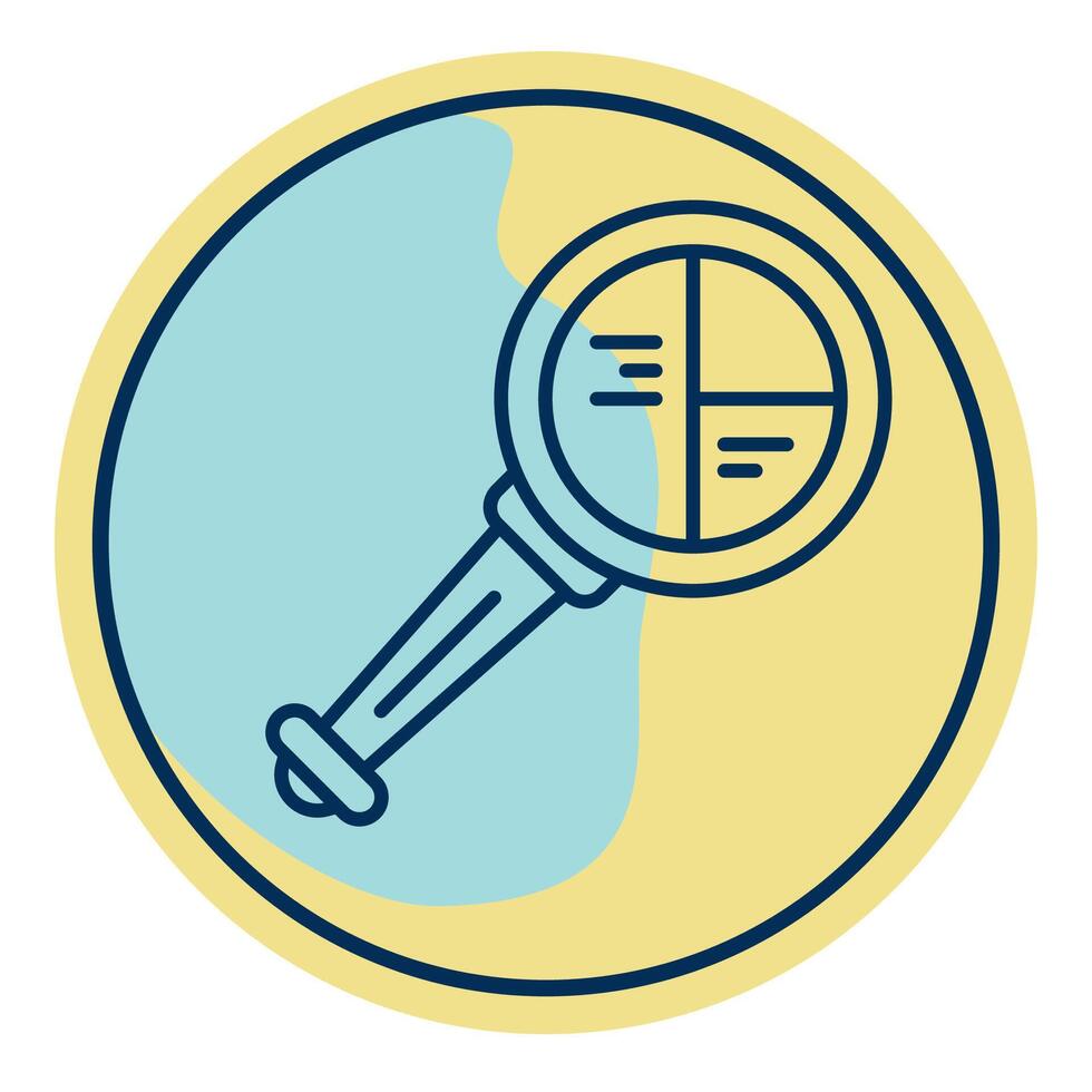 magnifying glass, bookkeeping and business icon vector