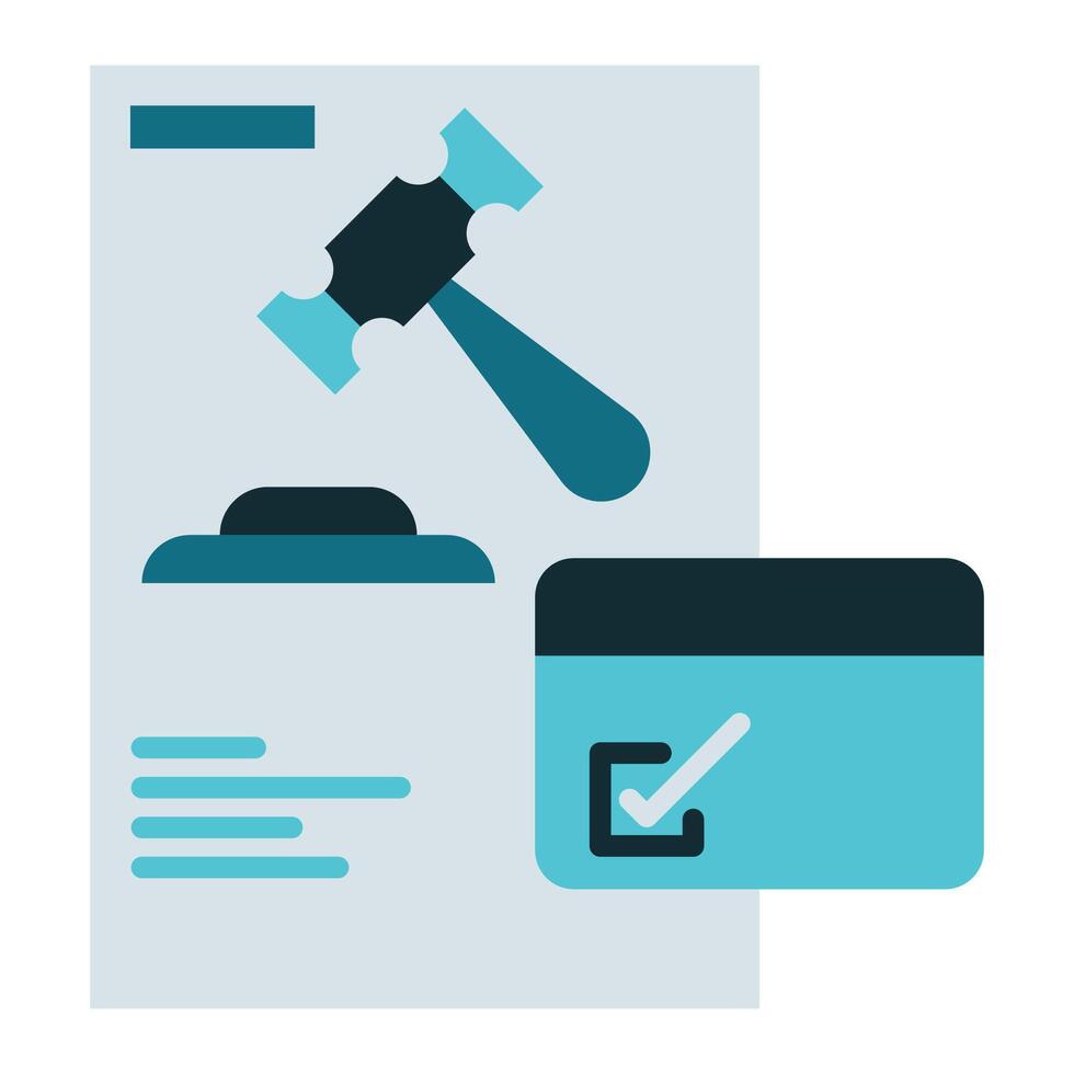 court schedule icon, judge and court tools icon vector
