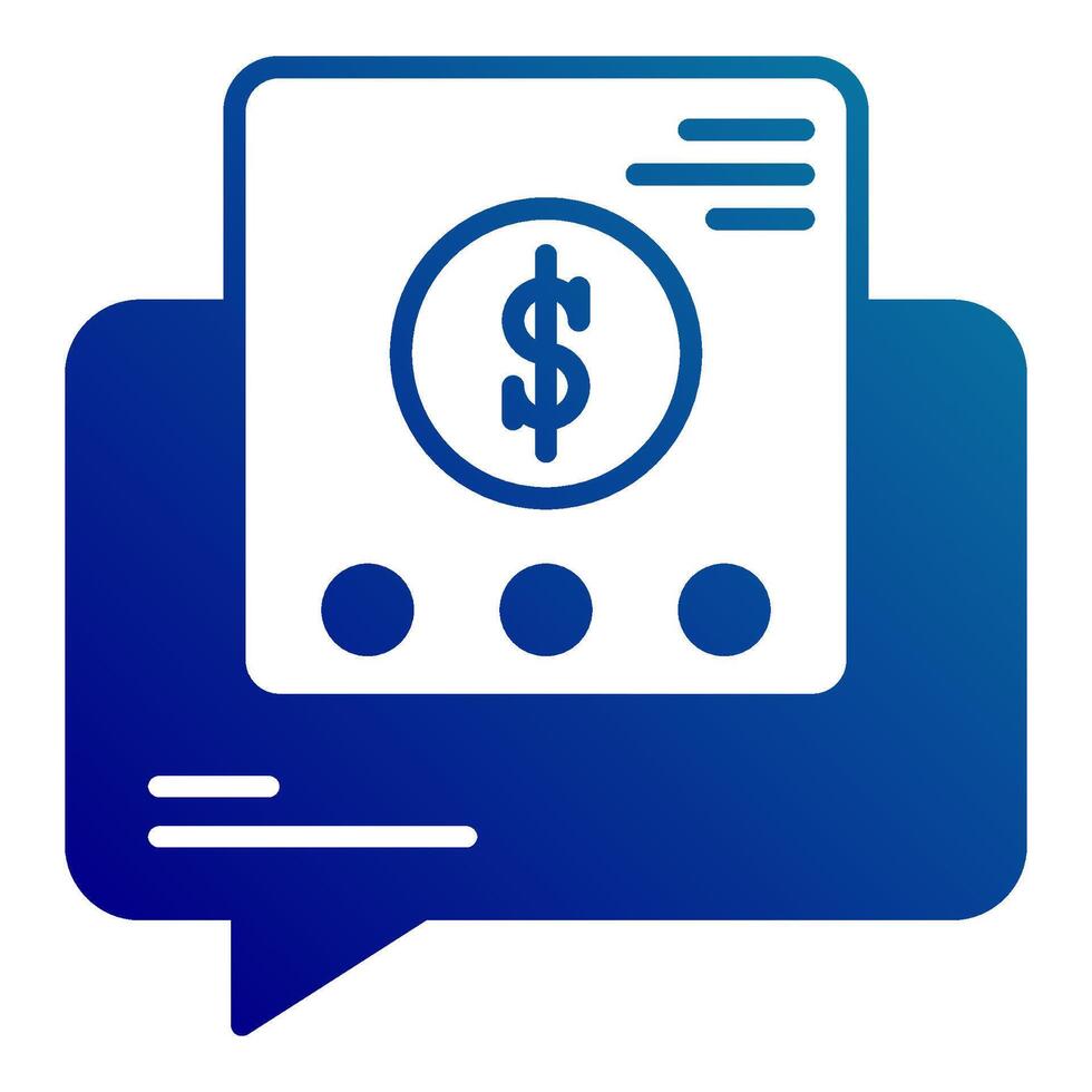 chat icon and financial report, bookkeeping and business icon vector
