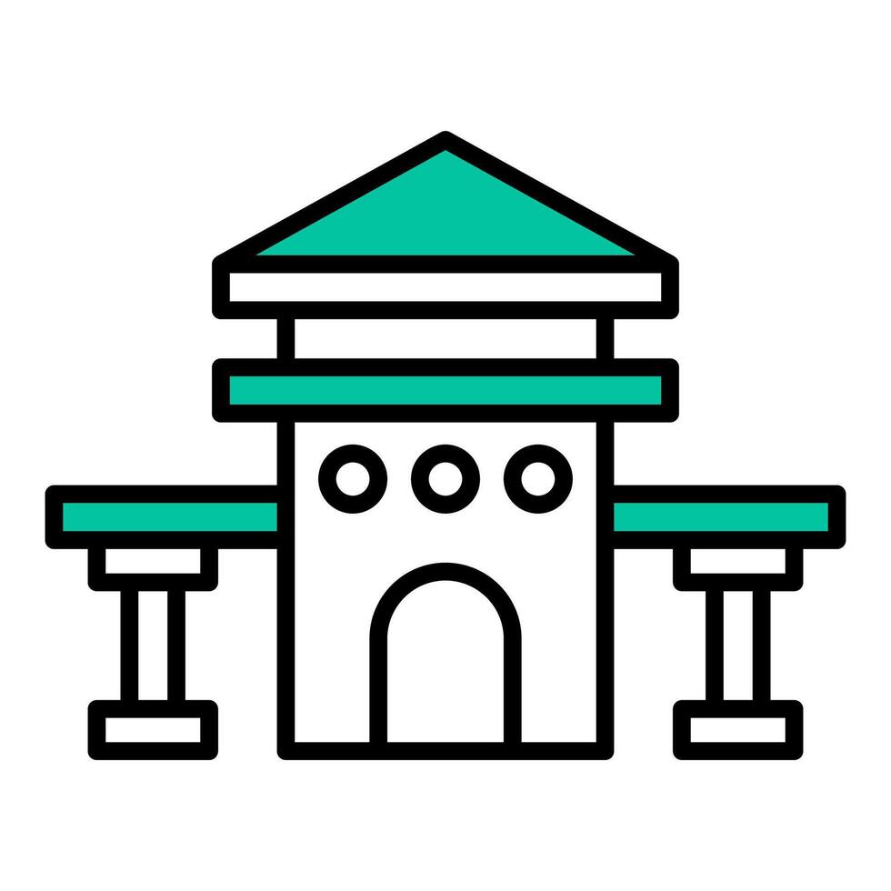 courthouse icon, judge and court tools icon vector