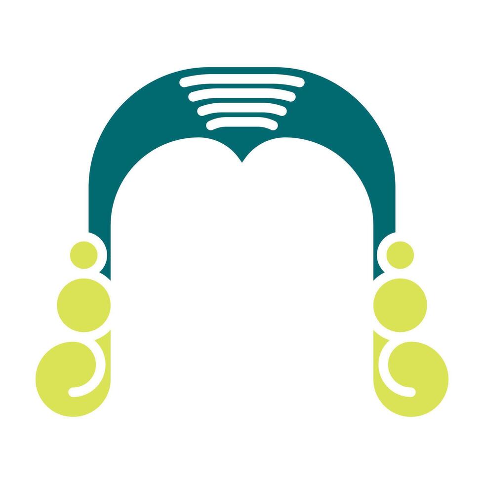 wig icon, judge and court tools icon vector