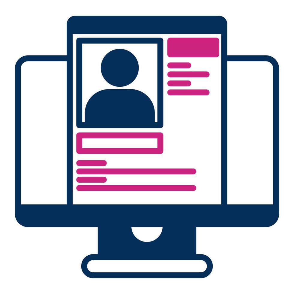 computer icon and database profile, judge and court tools icon vector