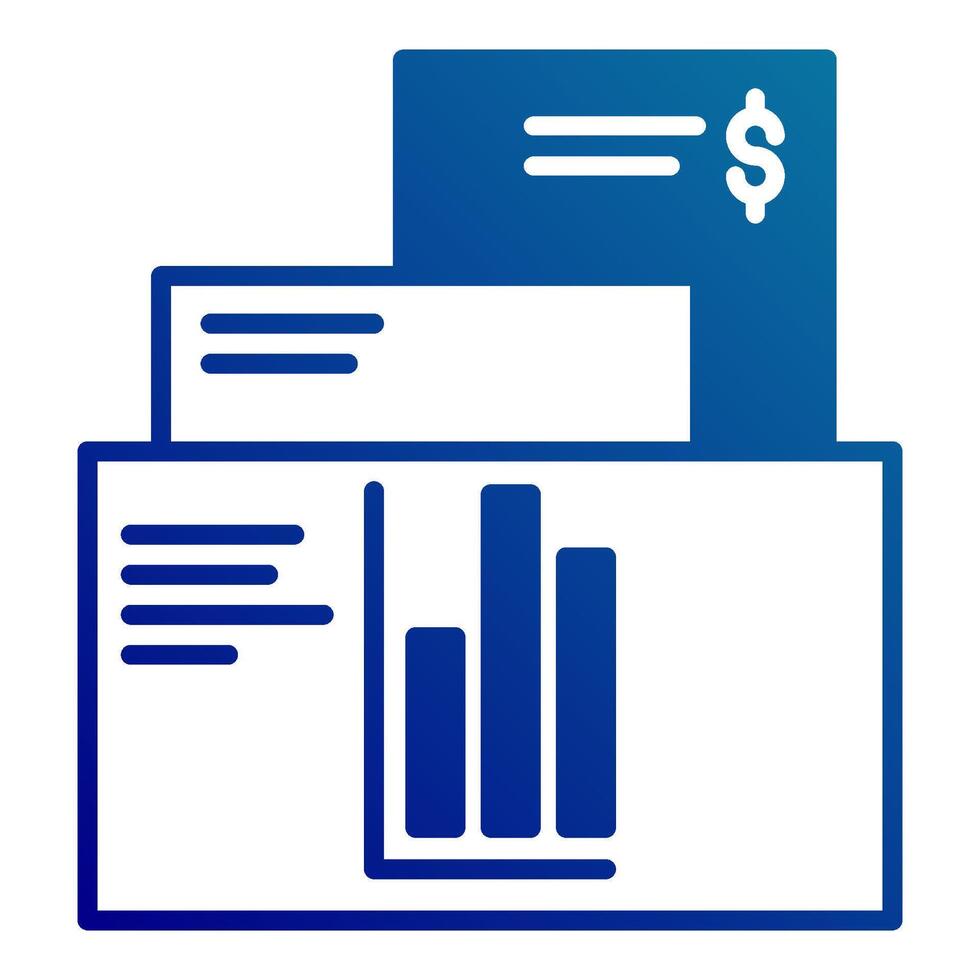 financial documents and data, bookkeeping and business icon vector