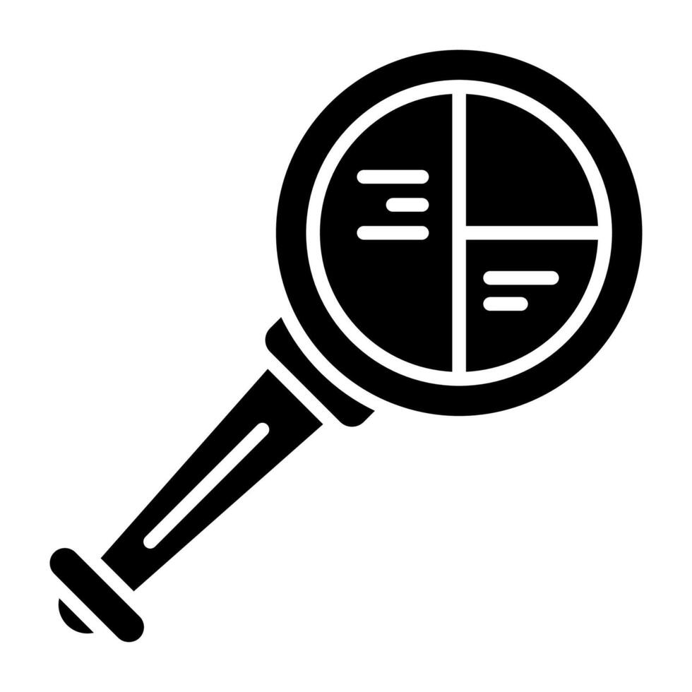 magnifying glass, bookkeeping and business icon vector