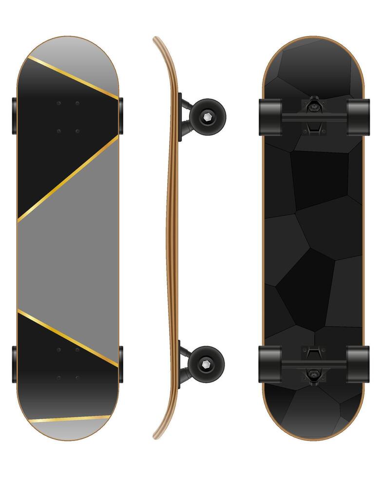 skateboard for extreme sports and active entertainment illustration isolated on white background vector