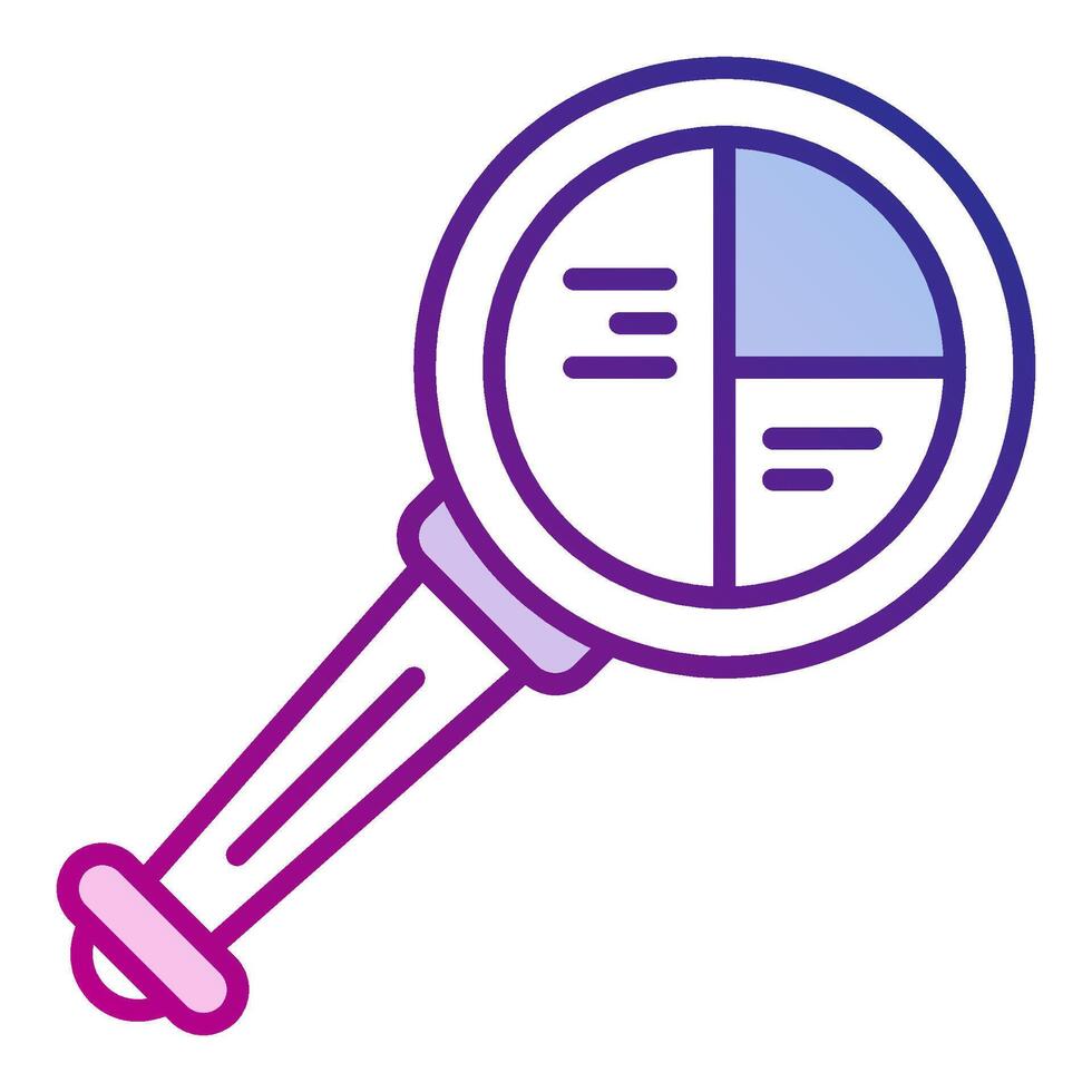 magnifying glass, bookkeeping and business icon vector