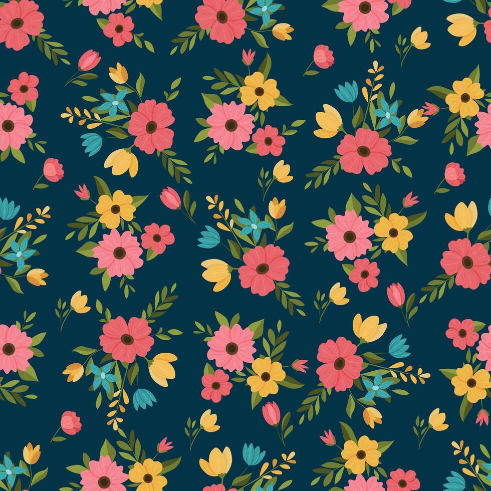 Floral seamless pattern vector