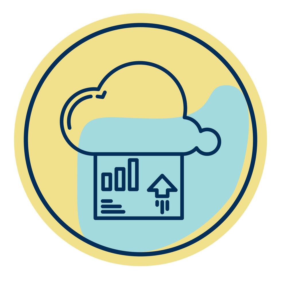 report data upload, bookkeeping and business icon vector