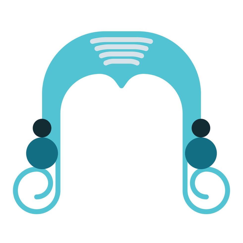 wig icon, judge and court tools icon vector