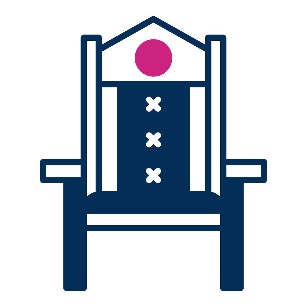 office chair icon, judge and court tools icon vector
