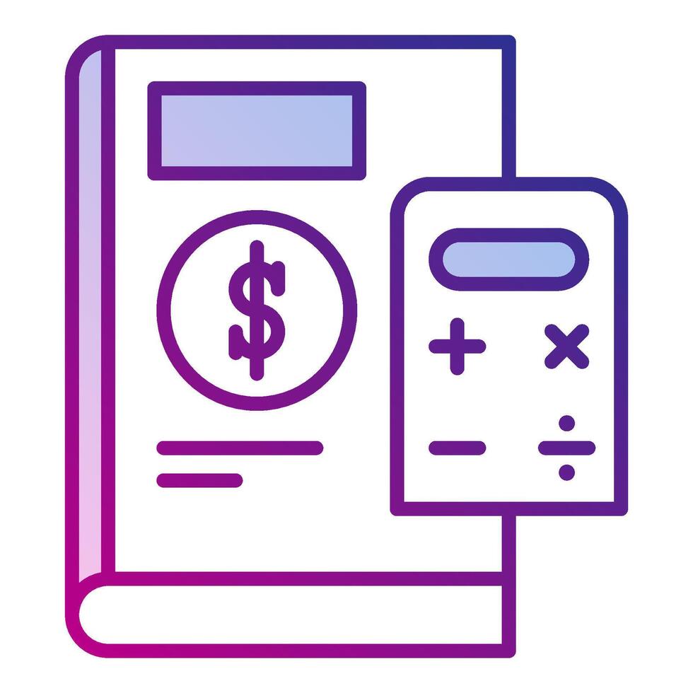 financial book, bookkeeping and business icon vector
