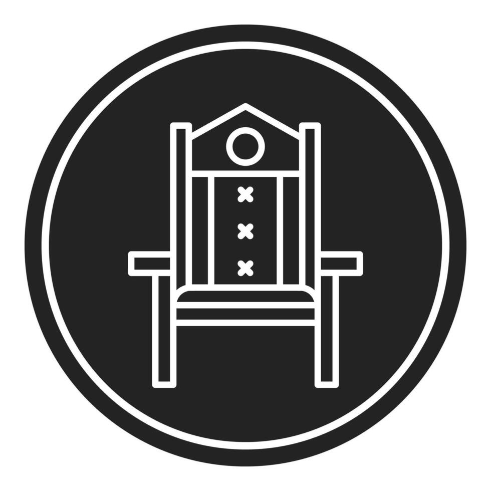 office chair icon, judge and court tools icon vector