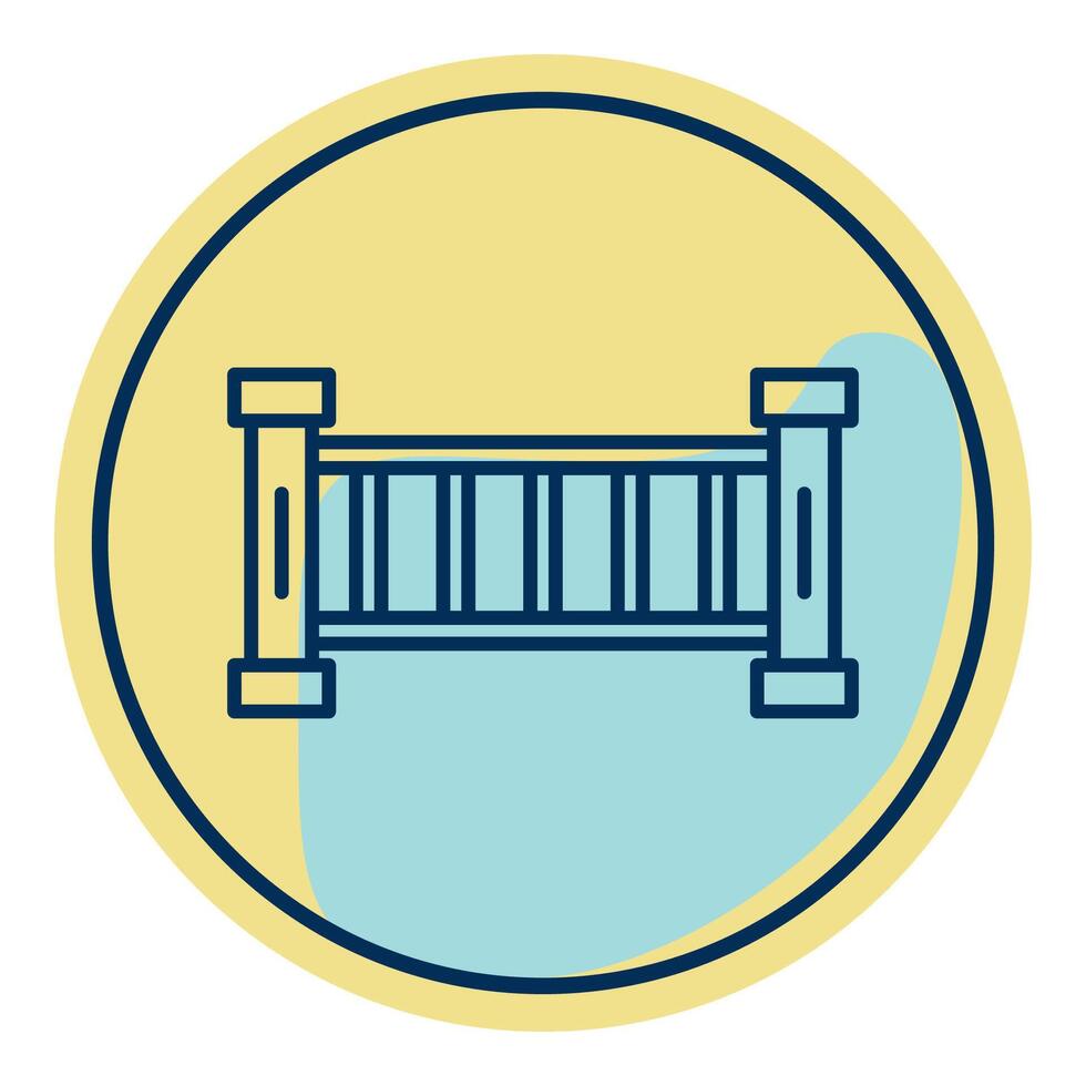 court room divider icon, judge and court tools icon vector