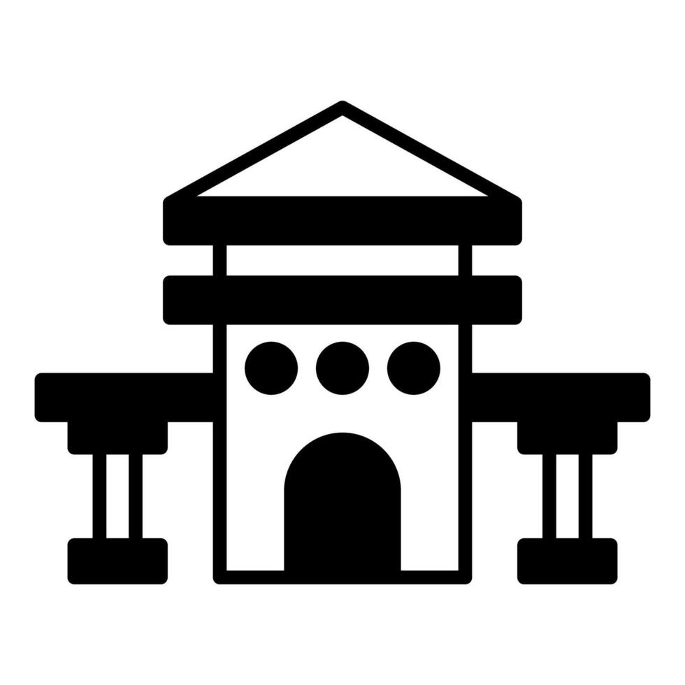 courthouse icon, judge and court tools icon vector