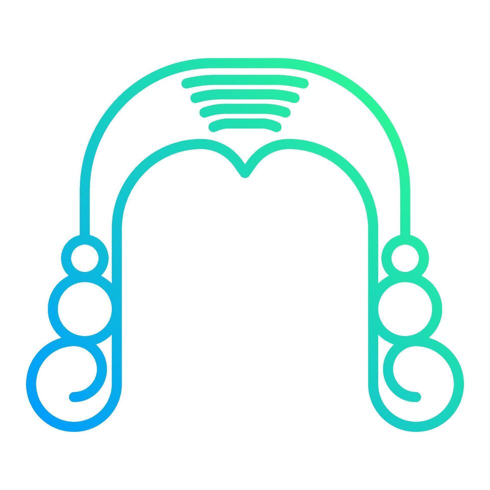 wig icon, judge and court tools icon vector