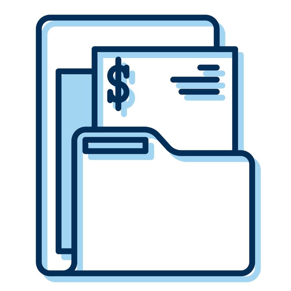 folder and document, bookkeeping and business icon vector