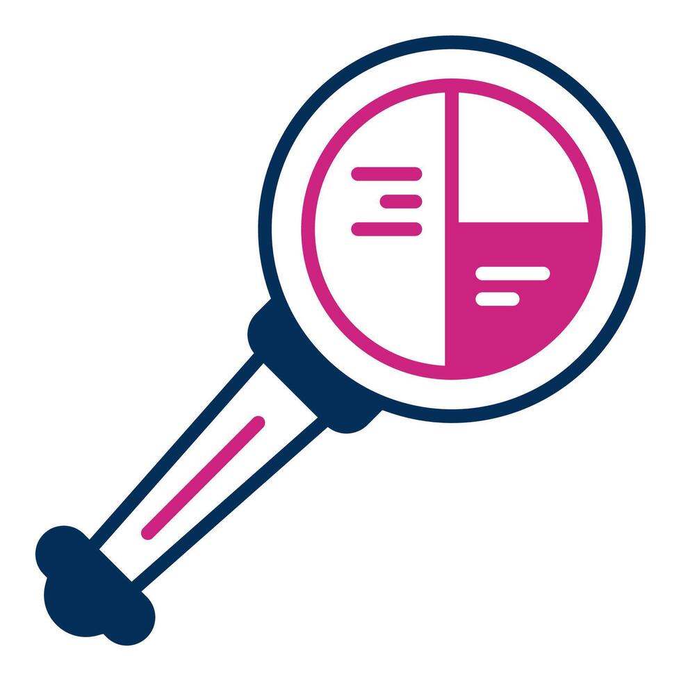 magnifying glass, bookkeeping and business icon vector