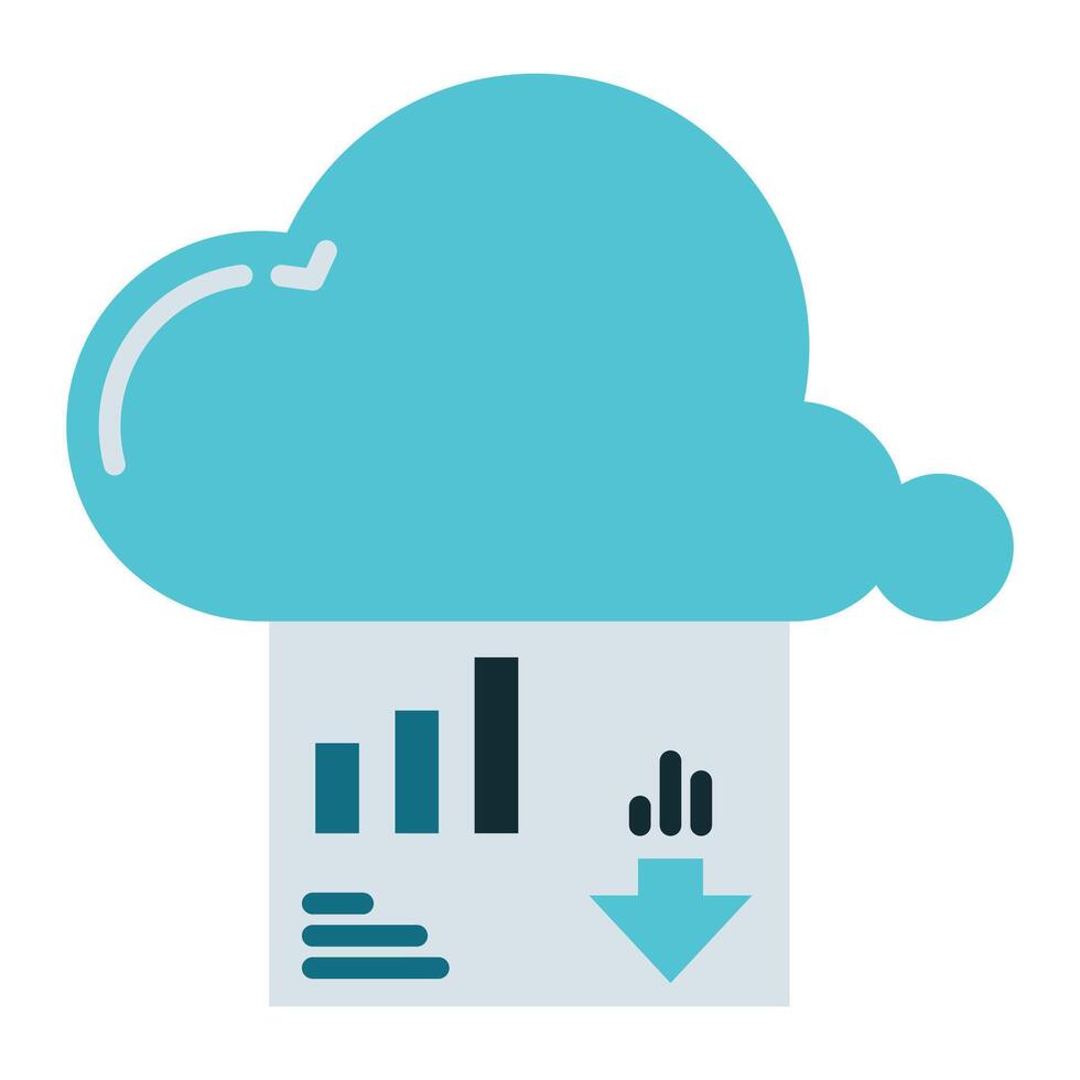 report data download, bookkeeping and business icon vector
