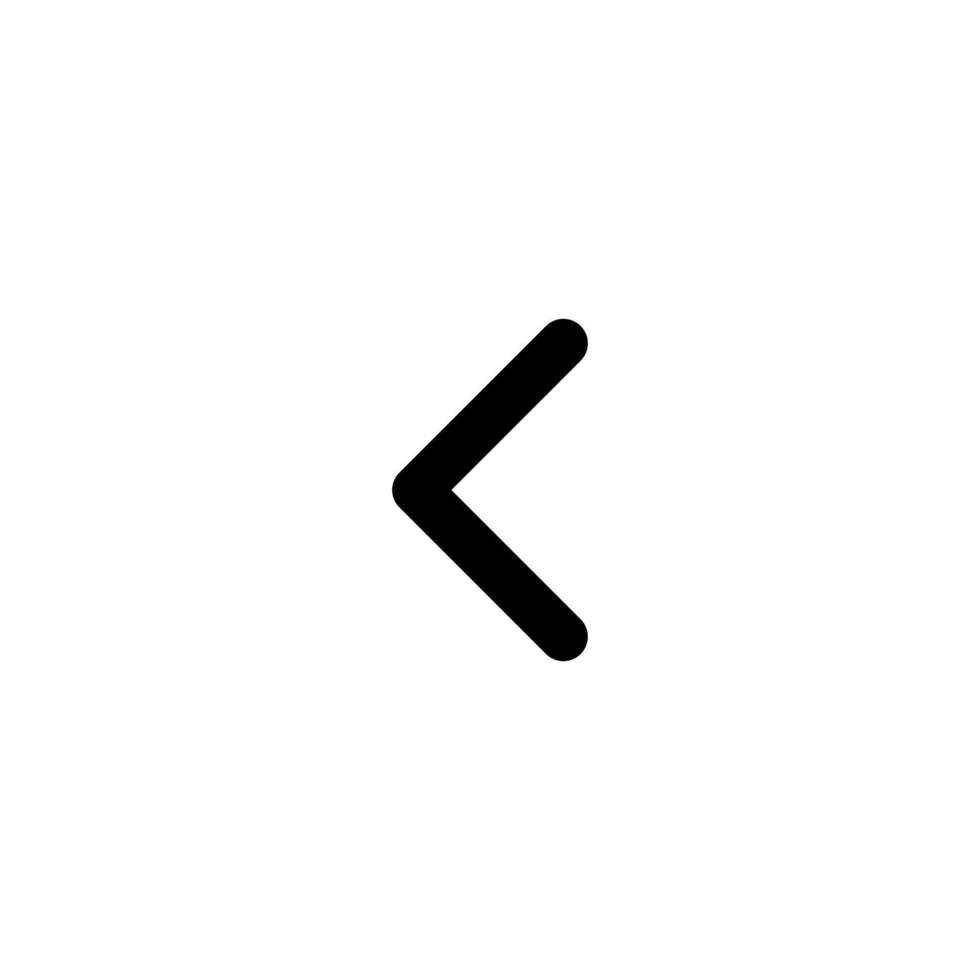 Chevron left, arrow vector