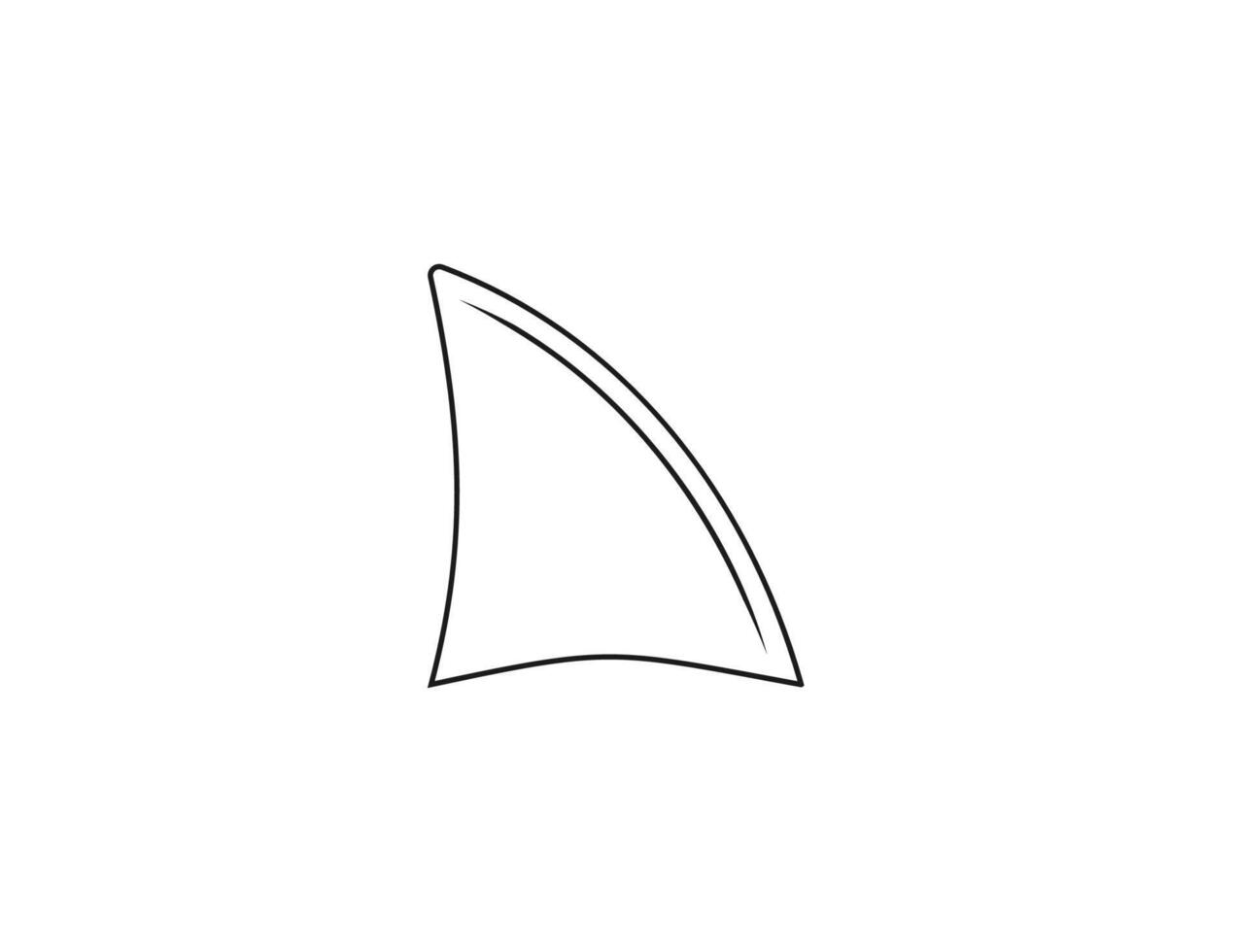 Shark fin line icon. illustration. vector
