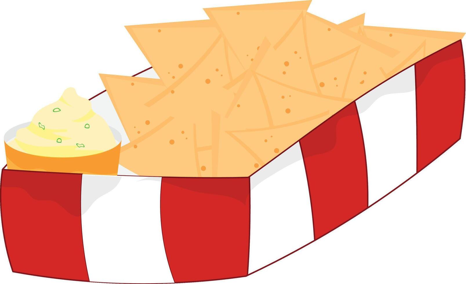 Rortilla chips sour cream onion vector