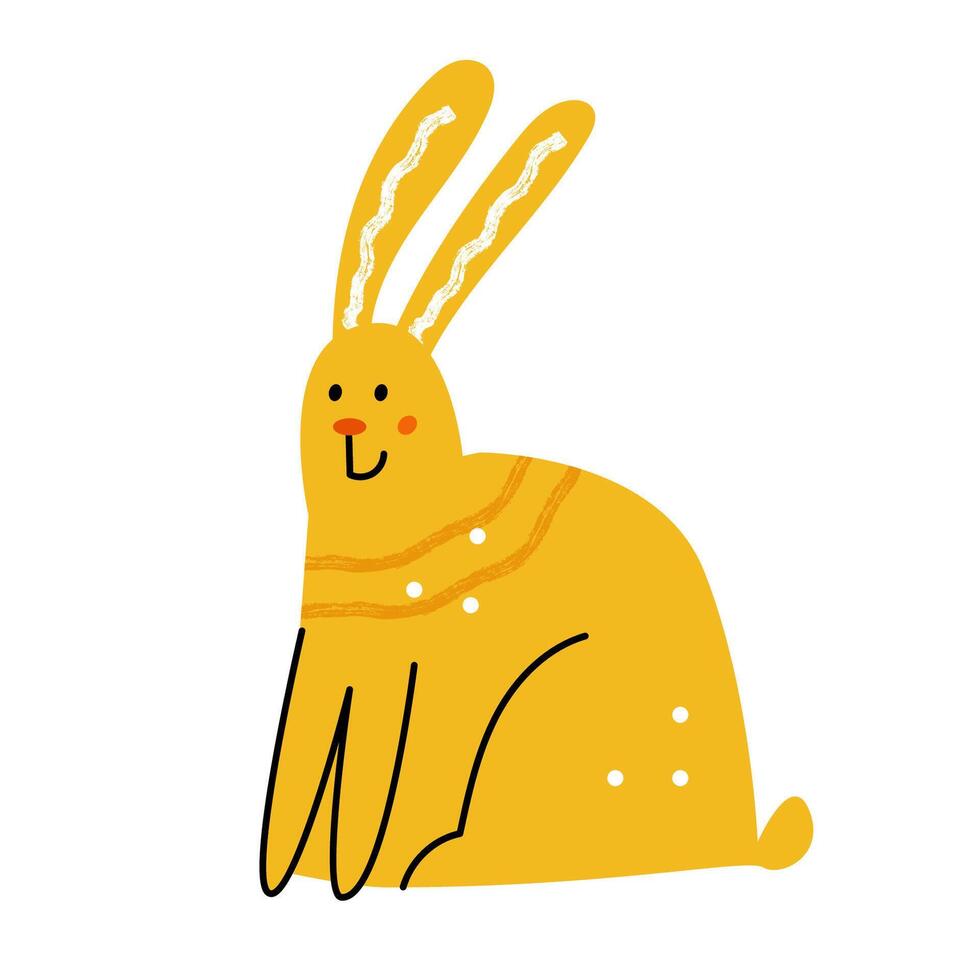 illustration with cute rabbit vector