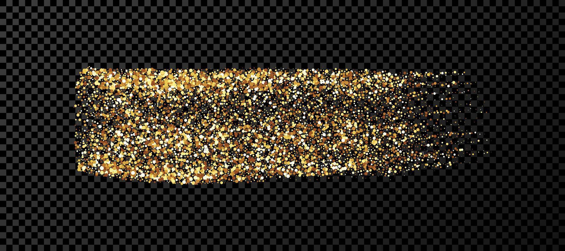 Gold grunge brush strokes vector