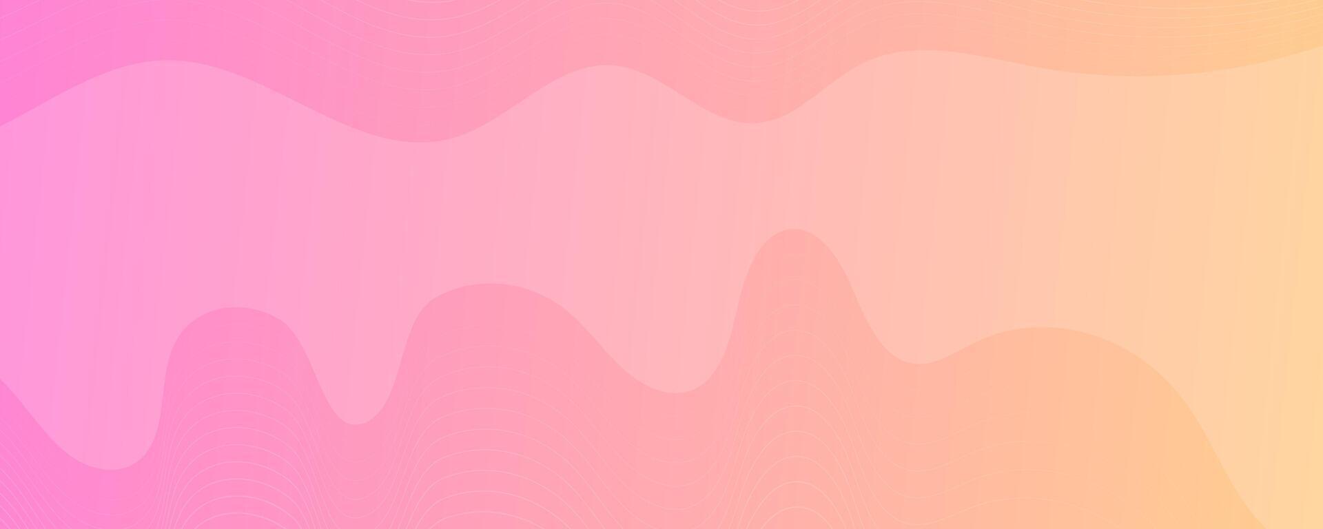 Modern colorful gradient background with wave lines vector