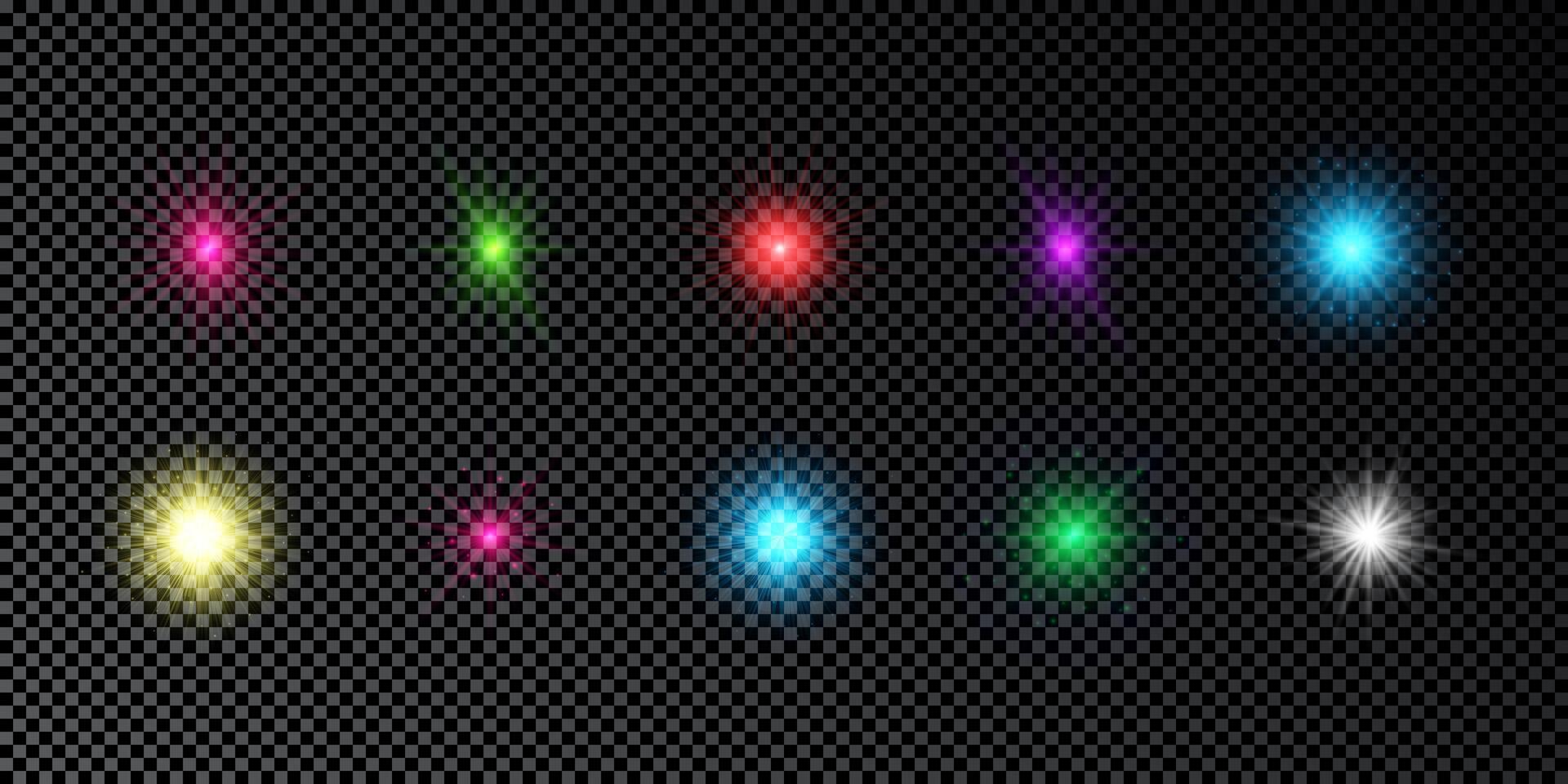 Light effect of lens flare vector