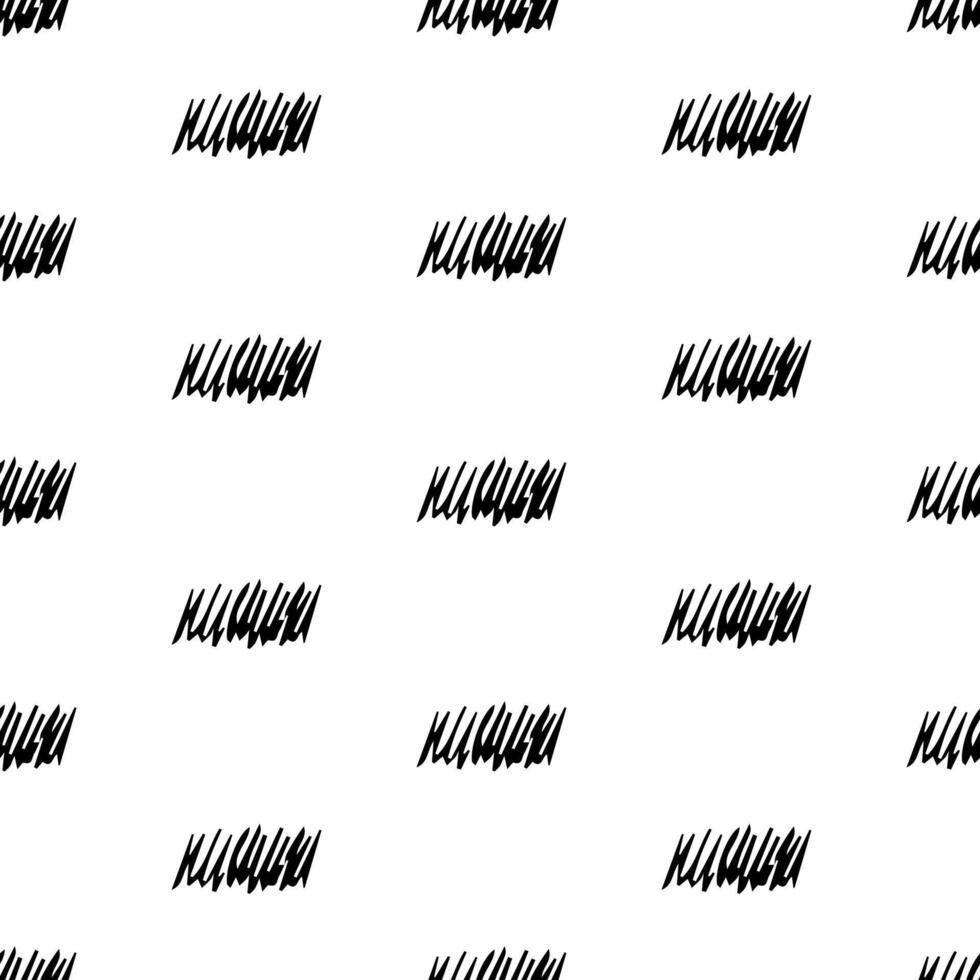 Seamless pattern with black pencil brushstrokes vector
