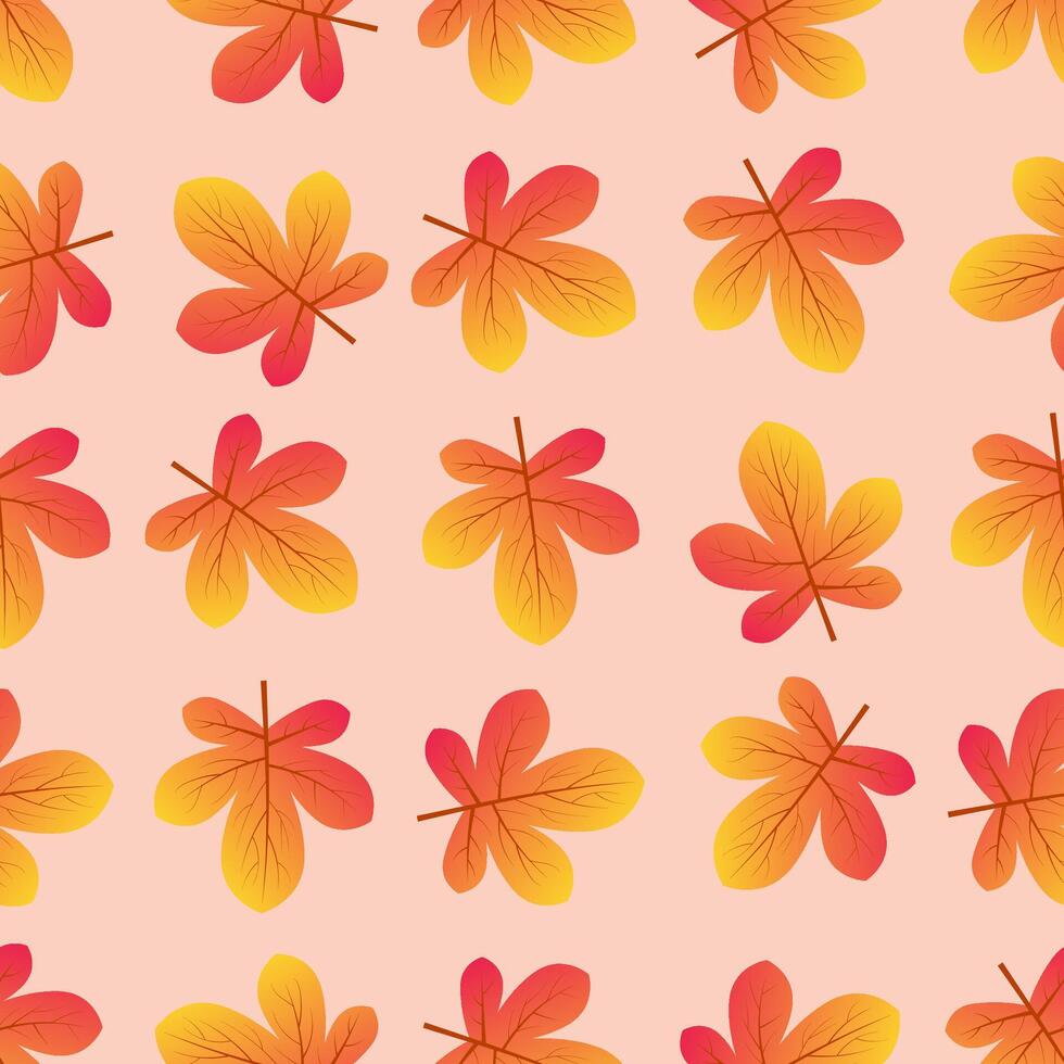 Autumn seamless background with colorful leaves. Design for fall season posters, wrapping papers and holidays decorations. illustration vector