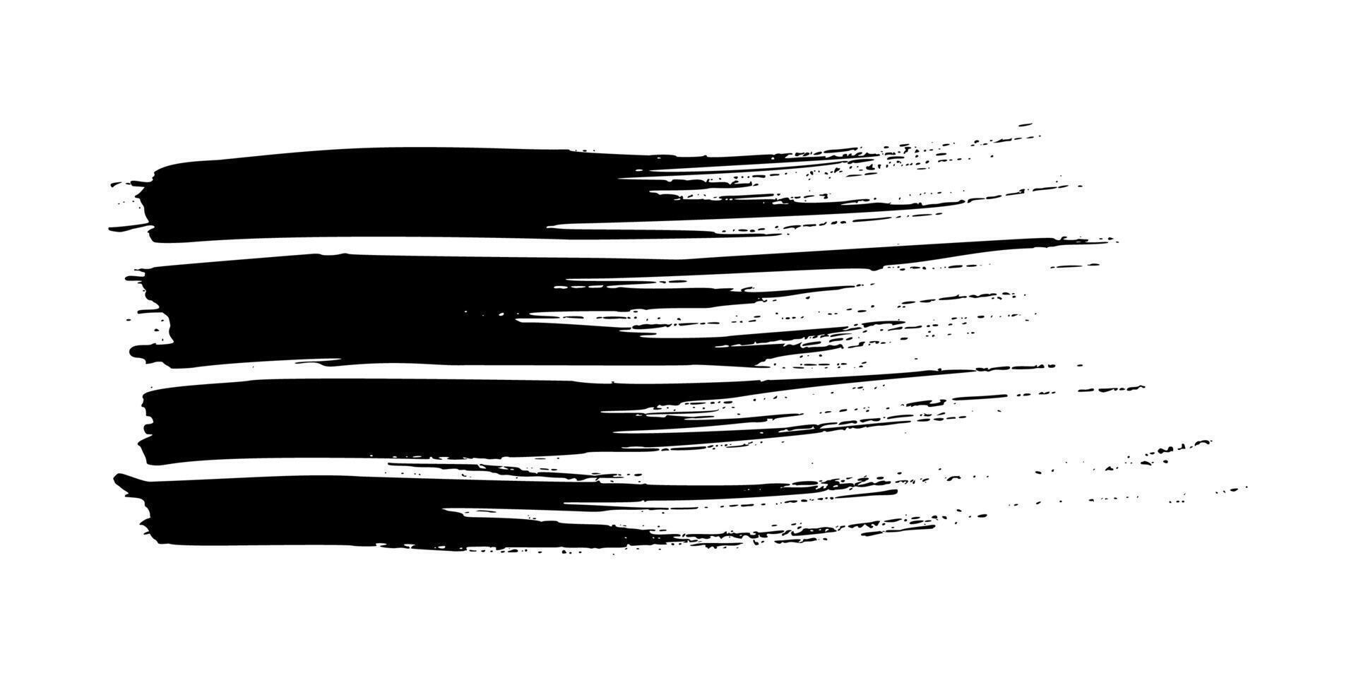 Black brush stroke on white background vector