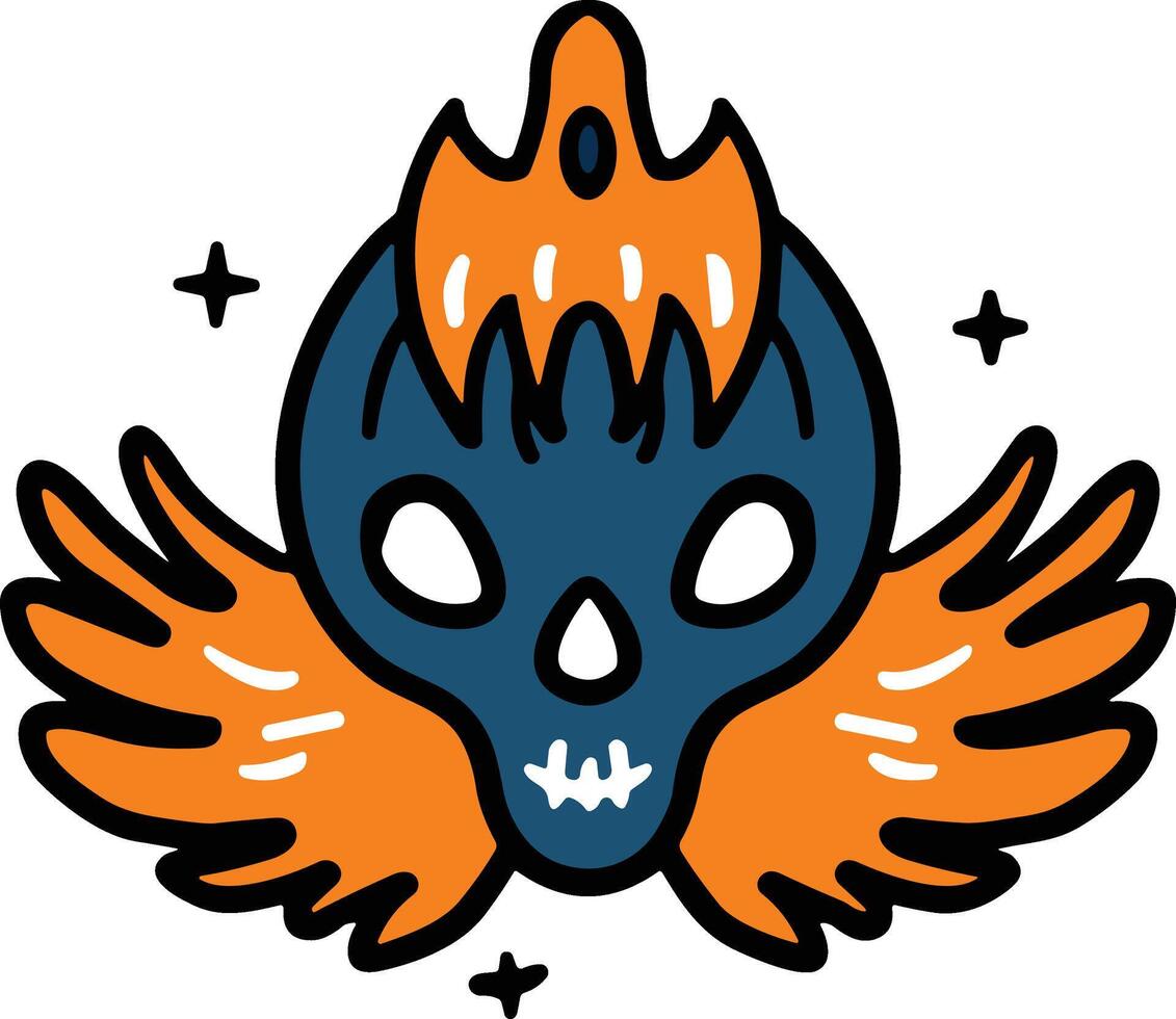 A skull with a cross on it vector
